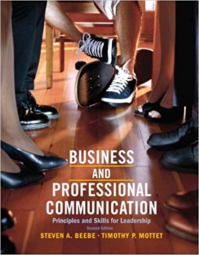 Business and Professional Communication Principles 2nd Edition By Steven A.Beebe -Test Bank