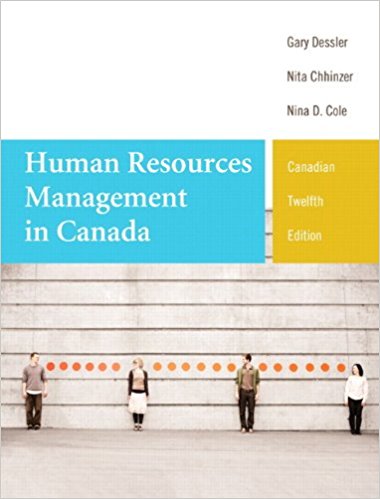 Human Resources Management in Canada Canadian 12th Edition Dessler Test Bank