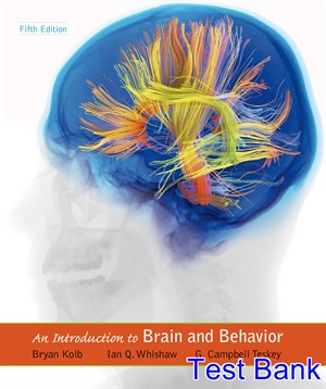 Test Bank For An Introduction To Brain And Behavior 5Th Ed By Kolb