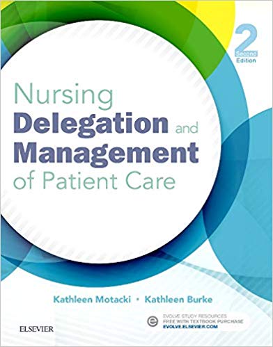 Test Bank For Nursing Delegation And Management of Patient Care 2nd Edition By Motacki RN MSN