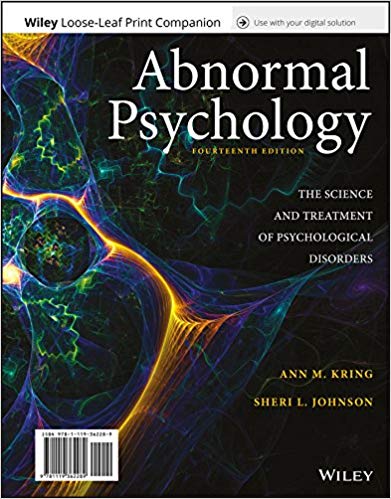 Test Bank for Abnormal Psychology