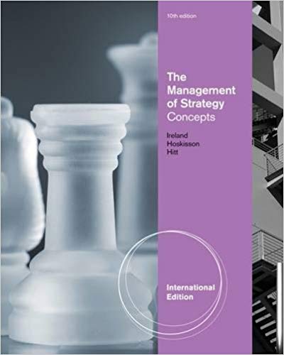 The Management of Strategy Concepts International Edition 10th Edition by R. Duane Ireland - Test Bank